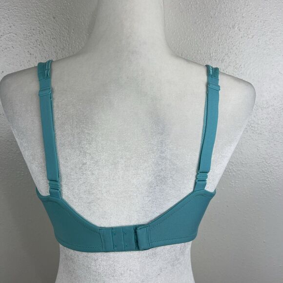 Vanity Fair Bra Women 36D Teal Padded Wired Convertible Strap Smooth T-Shirt Bra - Picture 5 of 13